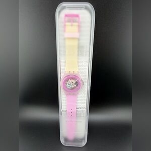 Swatch Pink and Beige Timepiece watch
